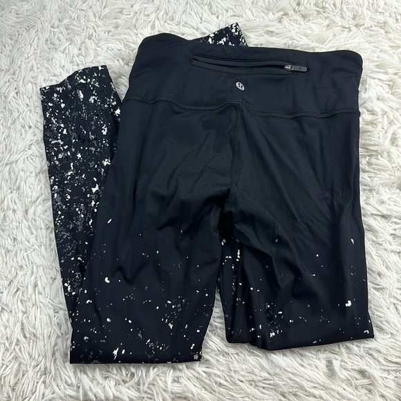 Lululemon Speed Wunder Mid Rise Crop 23" *Speckle Shine Black / Deep Coal / Silv - Picture 4 of 6